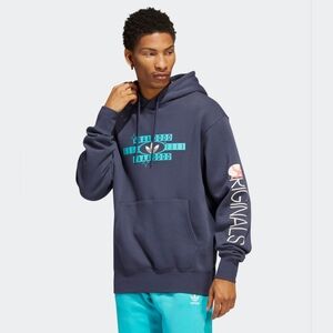 NWT Men's Adidas Forever Sport Navy Hoodie Sweatshirt Size L